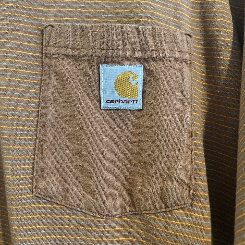 Carhartt Men's Brown Short Sleeve Tee Shirt- Size 2XL Tall - Picture 4 of 7